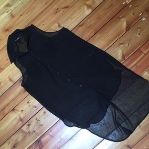 Sheer black tunic from express size xs